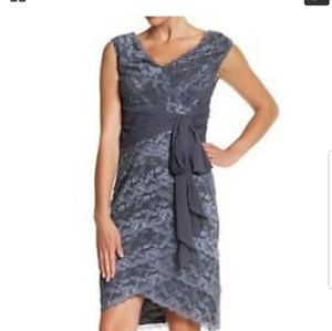 Marina brand dark grey lace dress